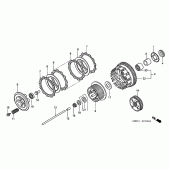 Схема узла: Сцепление для Honda VT1100 Shadow Aero