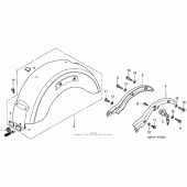 Схема вузла: Заднє крило для Honda VT750 Shadow Deluxe