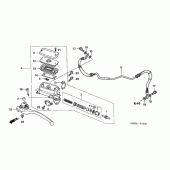 Схема вузла: Головний циліндр зчеплення для Honda VTR1000 Firestorm