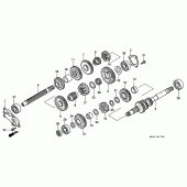 Схема вузла: Трансмісія для Honda GL1500 F6C