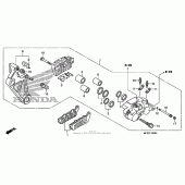 Схема узла: Задний тормозной суппорт для Honda ST1300 Pan-European Police