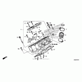 Схема вузла: Права головка циліндра для Honda CTX1300
