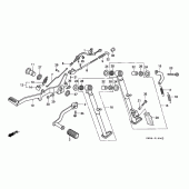 Схема вузла: Лапка гальма і Лапка перемикання для Honda NX250