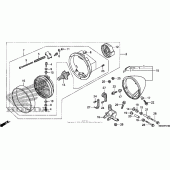 Схема вузла: Headlight (1) для Honda VT750 Shadow Aero