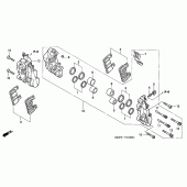 Схема вузла: Передній гальмівний супорт для Honda VTR1000 VTR SP-1