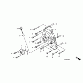 Схема вузла: Права кришка картера для Honda FJS400 Silver Wing
