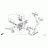 Схема вузла: Гальмівний циліндр переднього тормозаr (Standard) для Honda CBR300R