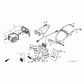 Схема узла: Задний фонарь (Стоп-сигнал) (B/DK/ED/U) для Honda XR250