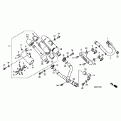 Схема вузла: Вихлопна система (CRF250R7 / 8/9) для Honda CRF250 CRF250R