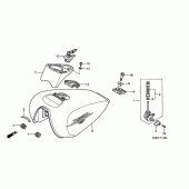 Схема вузла: Паливний бак для Honda VT125 Shadow