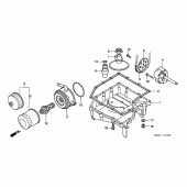 Схема вузла: Масляний насос і Піддон для Honda CBR900RR CBR919RR Fireblade