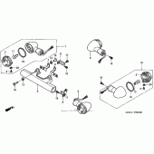 Схема вузла: Поворотники для Honda VT1100 Shadow Sabre