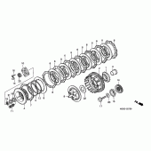 Схема узла: Сцепление для Honda XL650 Transalp