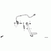 Схема узла: Боковая подножка для Honda VTR250 VTR