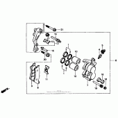 Схема вузла: Fr. brake caliper 88-92 для Honda XR600