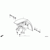 Схема узла: Переднее крыло (2) для Honda VT750 Shadow Spirit