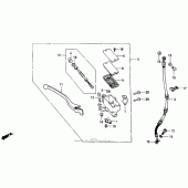 Схема вузла: Передній гальмівний циліндр для Honda NT650 Hawk GT