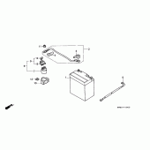 Схема вузла: Акумулятор для Honda NX250