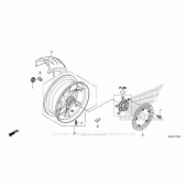 Схема узла: Заднее колесо для Honda VFR1200 VFR