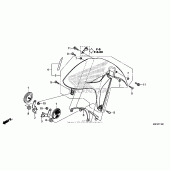 Схема вузла: Переднє крило для Honda CTX700
