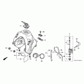 Схема вузла: Паливний бак для Honda NX650 Dominator