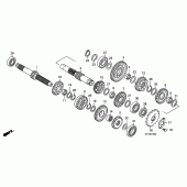 Схема узла: Трансмиссия для Honda CBF150