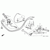 Схема вузла: Ручка керма & Пульт управління рульовой & Троси для Honda CBR600 CBR600F
