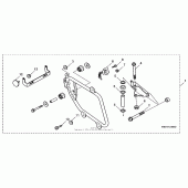 Схема узла: Saddlebag mounting bracket для Honda VTX1800