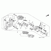 Схема узла: Задний тормозной суппорт для Honda CBR1100XX Blackbird