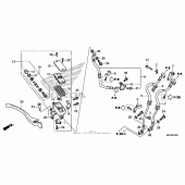 Схема узла: Передний тормозной цилиндр (2) для Honda NC700