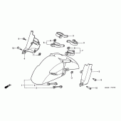Схема вузла: Переднє крило для Honda CBR900RR CBR919RR Fireblade