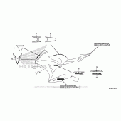 Схема вузла: Stripe + Mark (1) для Honda CBR1000 CBR1000RR Fireblade