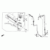 Схема узла: Передний тормозной цилиндр для Honda NX250
