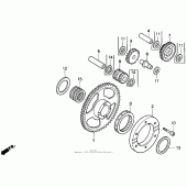 Схема узла: Привод стартера для Honda XR650