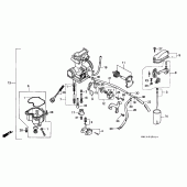 Схема вузла: Карбюратор (XR250RG / RH / RJ / RK / RL / RM) для Honda XR250