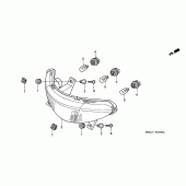 Схема узла: Задний фонарь (Стоп-сигнал) для Honda NT650 Deauville