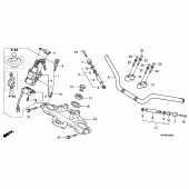 Схема вузла: Верхня траверса & Кліпон керма для Honda CBF250
