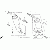 Схема вузла: Задній амортизатор для Honda GL1500 Valkyrie Interstate