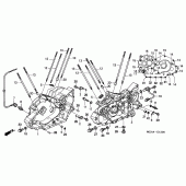 Схема вузла: Картер двигуна для Honda VTX1300