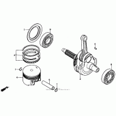 Схема вузла: Колінчастий вал для Honda XR600