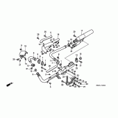 Схема вузла: Вихлопна система для Honda VT1100 Shadow ACE
