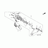 Схема узла: Задний тормозной суппорт (ST1100) для Honda ST1100 Pan-European