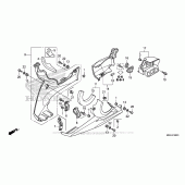 Схема узла: Нижний обтекатель для Honda VFR1200 VFR