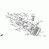 Схема узла: Передняя головка цилиндра для Honda VTR250 VTR