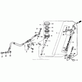 Схема узла: Задний тормозной цилиндр для Honda CBR900RR CBR919RR Fireblade
