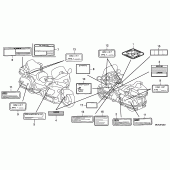 Схема узла: Информационные наклейки (GL18007/8) для Honda GL1800 Gold Wing