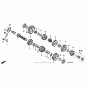 Схема вузла: Трансмісія для Honda VTX1300