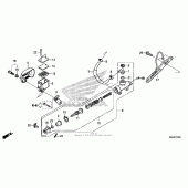Схема вузла: Задній гальмівний циліндр для Honda VT750 Shadow Spirit
