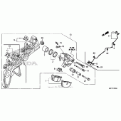 Схема вузла: Задній гальмівний супорт для Honda CTX700