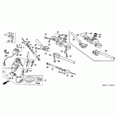 Схема вузла: Верхня траверса & Кліпон керма для Honda CBR600 CBR600RR